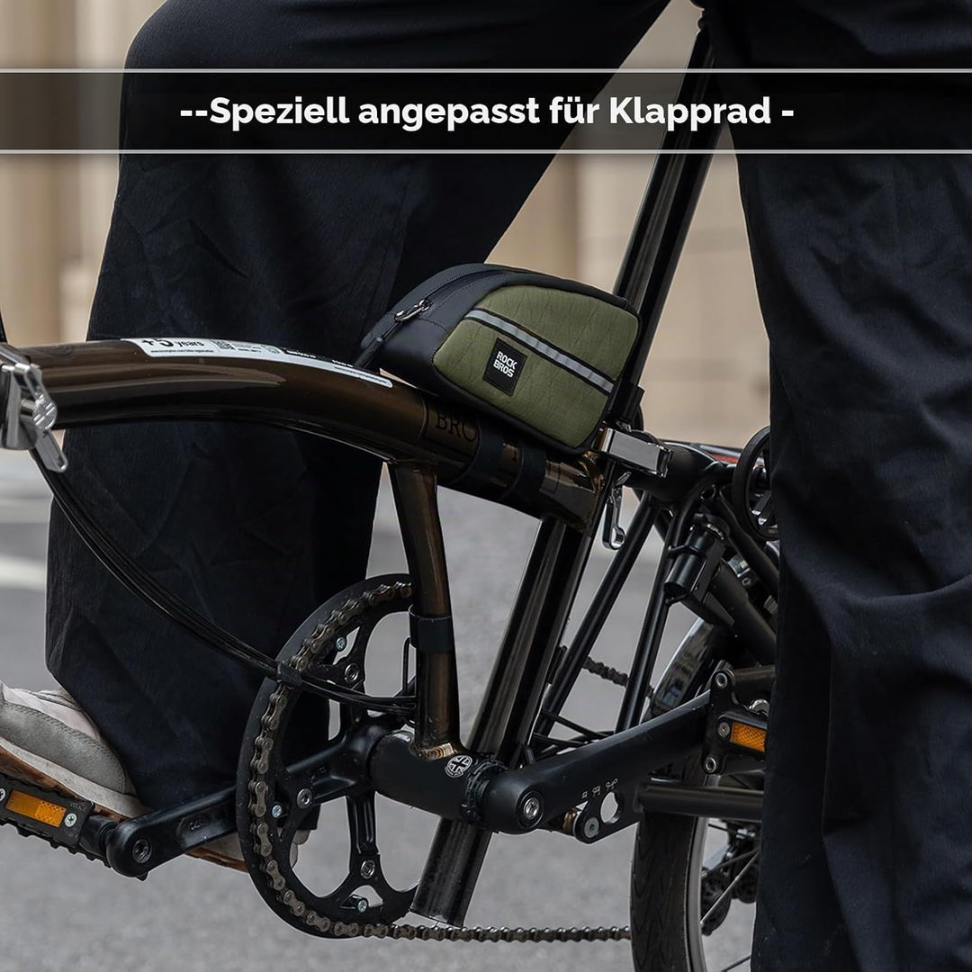 ROCKBROS Fahrrad Oberrohrtasche Rahmentasche Leicht für Klapprad Falträder, 0,8L Fahrrad Vorderrohr