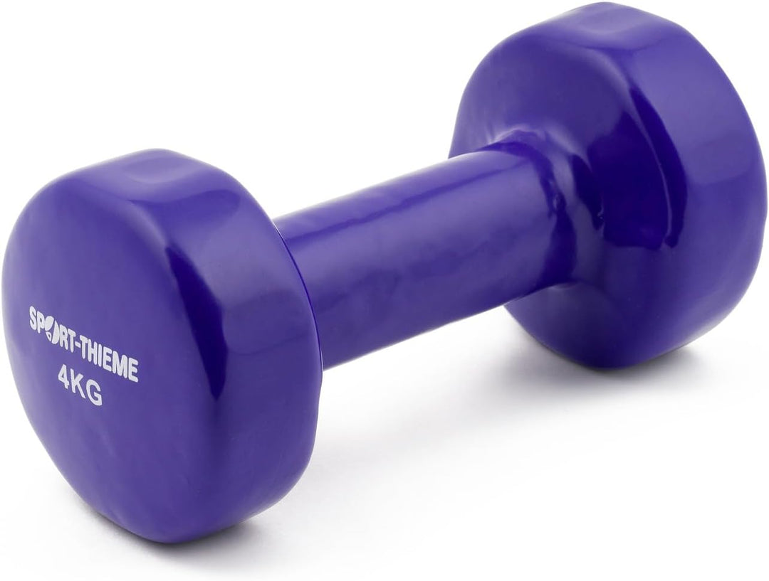 Sport-Thieme Vinyl Kurzhantel | Gummierte Hexagonal Fausthantel aus Gusseisen | In acht Varianten: 3