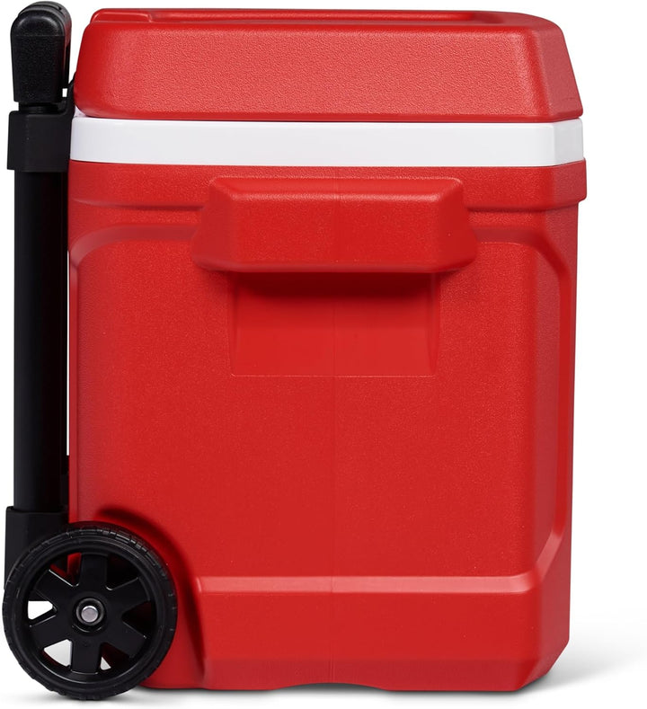 IGLOO Profile 54 Roller Kühlbox – Robuste Passive Kühlbox mit Rollen & Teleskopgriff – Extra Starke