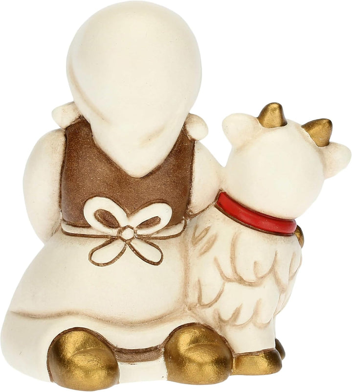 THUN Krippe KK Frau mit Ziege - Ziege Beruf 2021-6 x 5 x 6,8 cm