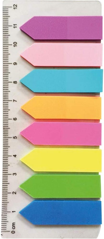 D.RECT 110505 Haftstreifen Pagemarker Index Haftmarker Film Textstreifen PET-Folie 12x45mm 8x25 Stüc