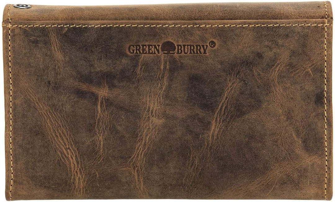 Green Burry Geldbörse, Braun, » Masse (B/H/T): 17,5 x 10 x 3 cm