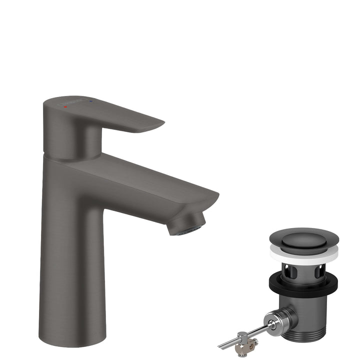 hansgrohe Wasserhahn Talis E (wassersparende Armatur mit hohem Auslauf 110mm, Zugstangen- Ablauf), B