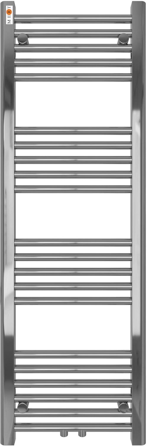 MERT Comfort Badheizkörper 400x1800mm Mittelanschluss Pulverbeschichtet Verkehrsweiss RAL9016 geboge