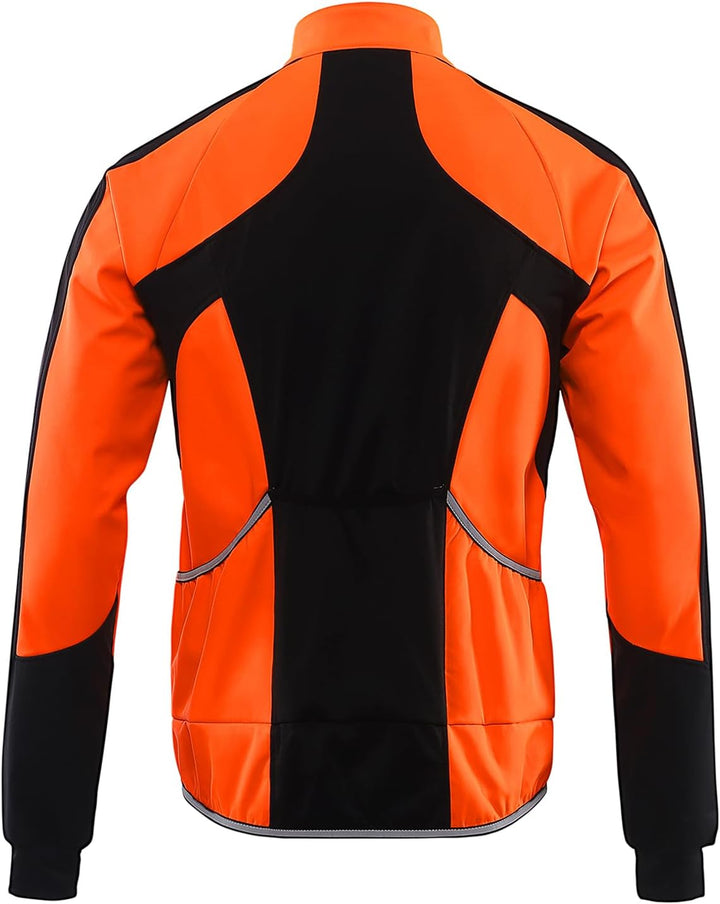 BERGRISAR Herren Fahrradjacke für Winter, Softshell Thermo Winddichte Wasserdicht Atmungsaktiv Radsp