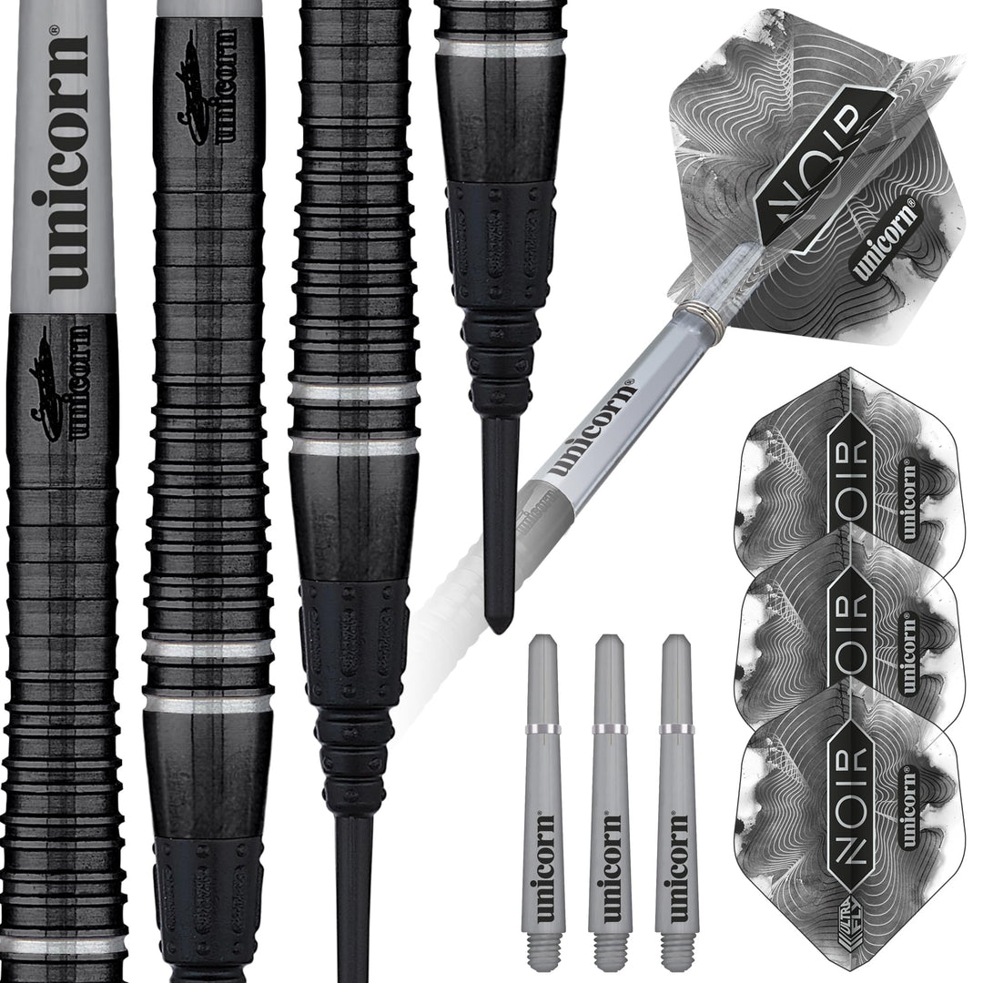 Unicorn Dart-Set | Gary The Flying Scotsman Anderson Noir Phase 6 | 18 g Schwarz, 18 g Schwarz