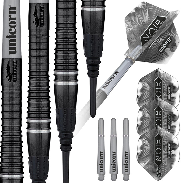 Unicorn Dart-Set | Gary The Flying Scotsman Anderson Noir Phase 6 | 18 g Schwarz, 18 g Schwarz