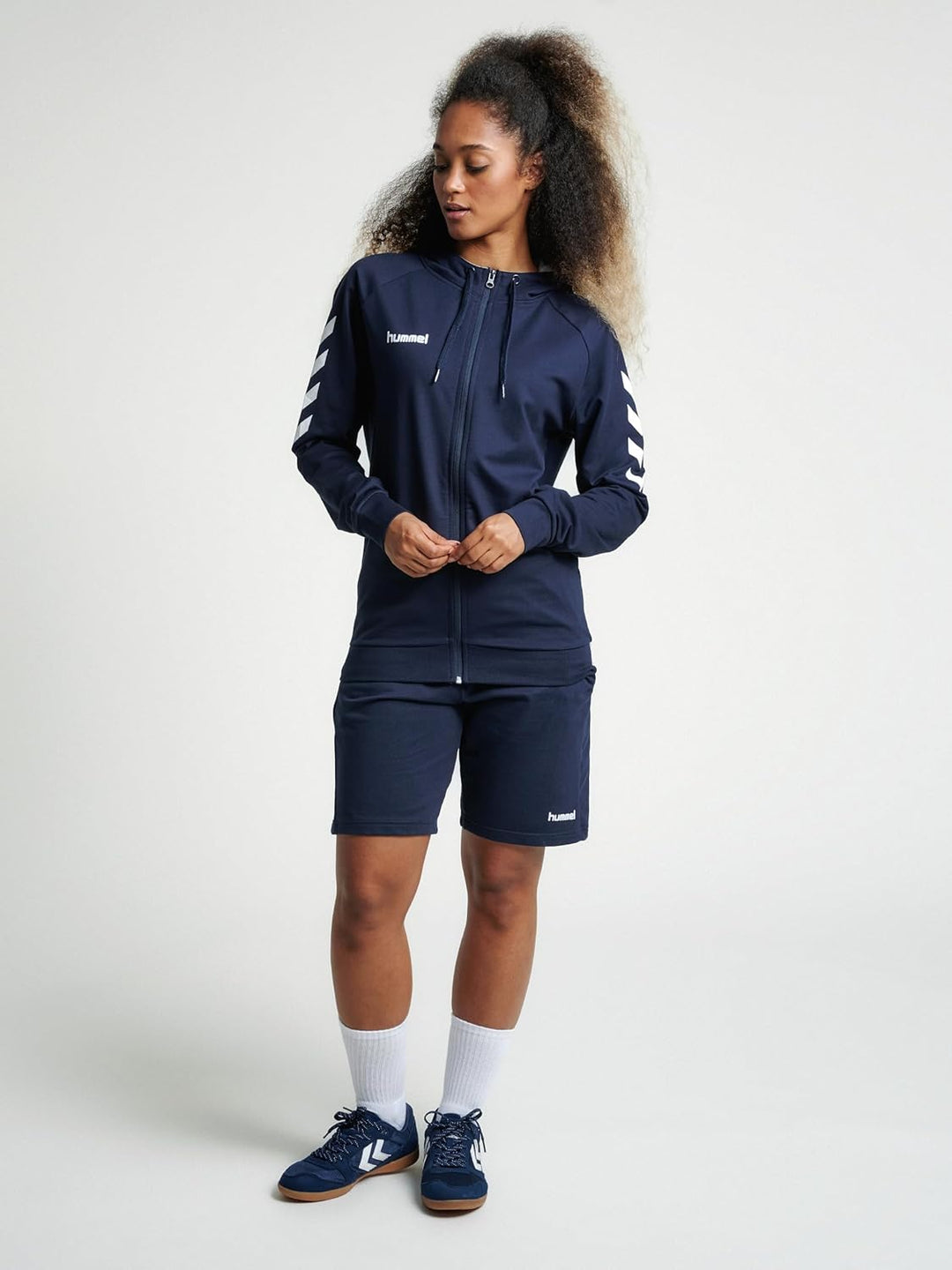 hummel Reissverschluss Kapuzenpullover Hmlgo Damen XS Blau, XS Blau