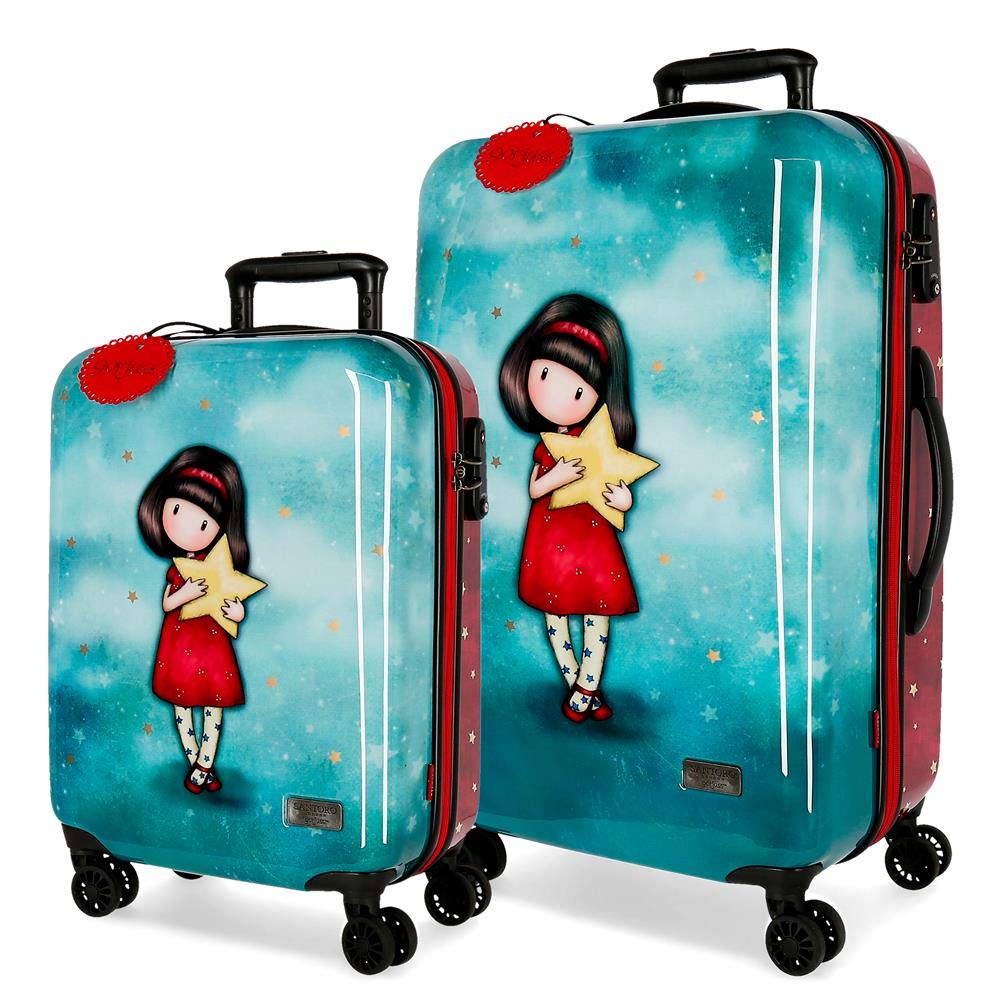 Santoro Gorjuss My Star Kofferset Mehrfarbig 55/67 cms Hartschalen ABS TSA-Schloss 97L 4 Doppelräder