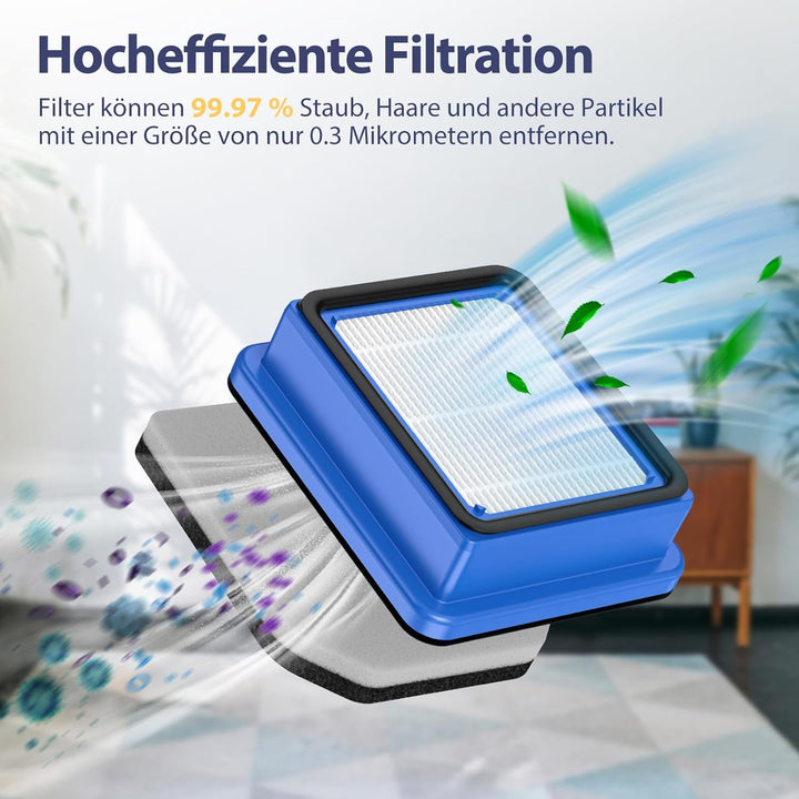 8 Stück QX7 Filter für AEG -Filter Zubehör Set für AEG QX6 QX7 QX8-2 ASKW1 Staubsauger Ersatzteile E