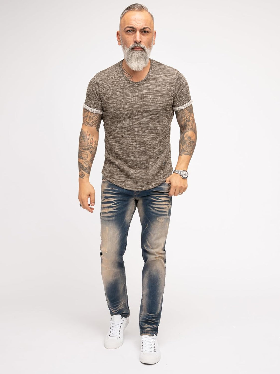 Rock Creek Herren Jeans Hose Denim Stretch Regular Fit Jeanshose Stonewashed W29-W44 36W / 30L Rc-31
