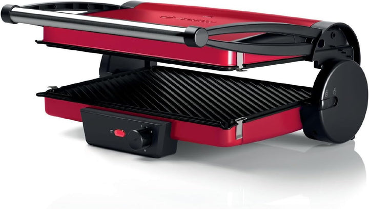 Bosch Tischgrill TCG4104, 3-in1-Kontaktgrill, Stufenloses Thermostat, Fettablaufrinne, Herausnehmbar