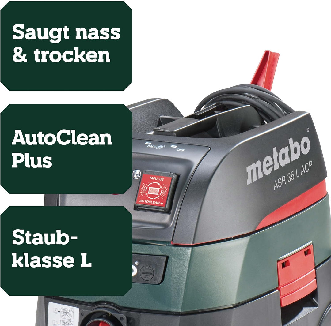 Metabo Allessauger ASR 35 L ACP (602057000) Karton; mit elektromagnetischer Abrüttlung und Druckdiff