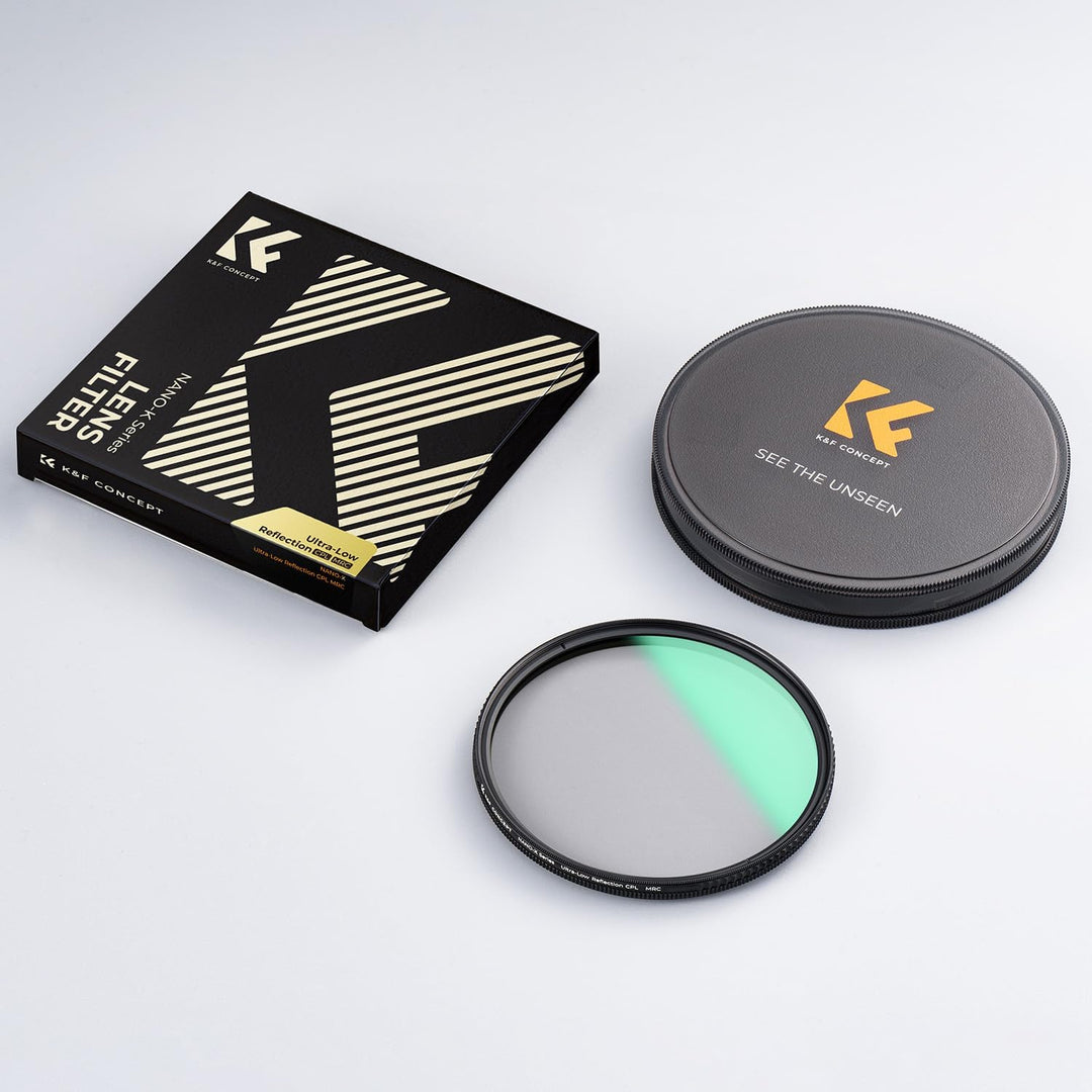 K&F Concept Nano-X Serie Ultra-niedrige Reflexion Polfilter 46mm CPL Filter Polarisationsfilter MRC
