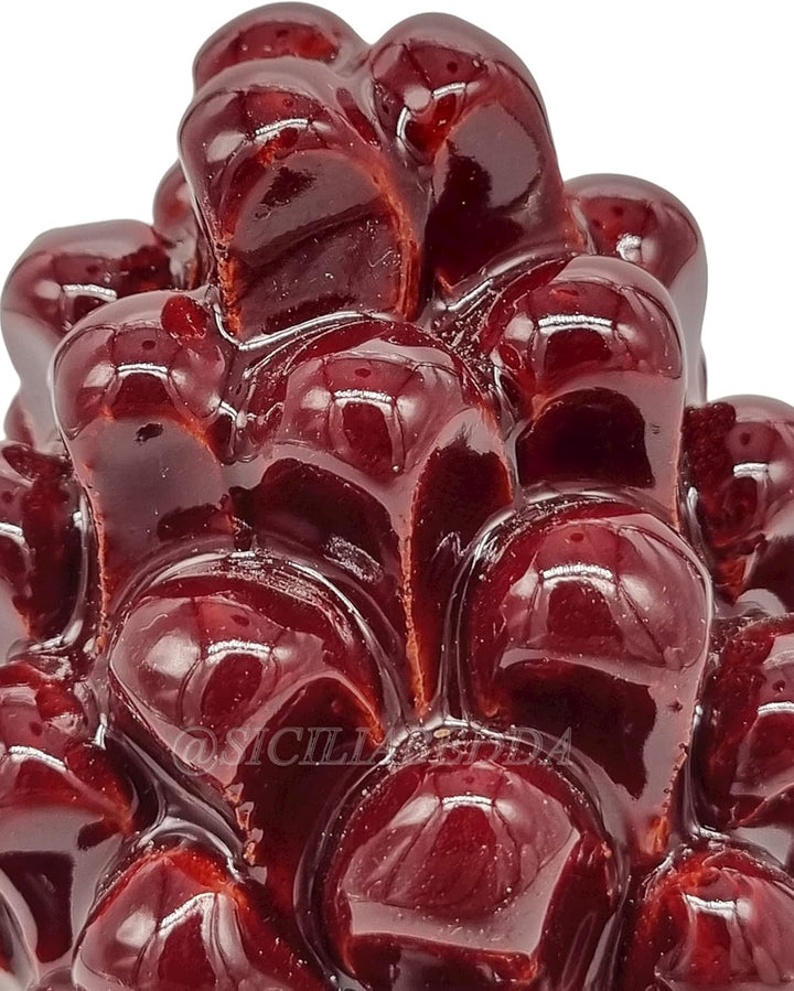 sicilia bedda - Sizilianisches Pigna aus Caltagirone-Keramik, verzierter Fuss, 100% sizilianische Ha