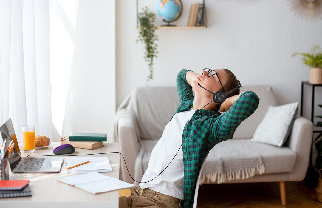 Logitech H111 Stereo Headset mit 3,5mm Klinkenstecker für EDU Kunstleder-Kissen, Kunstleder-Kissen
