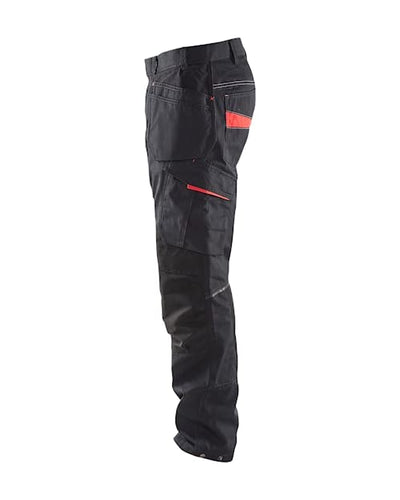 Blakläder 149613309956D92 Service Bundhose mit Nageltaschen Grösse in schwarz/rot, D92 D92 Black / R