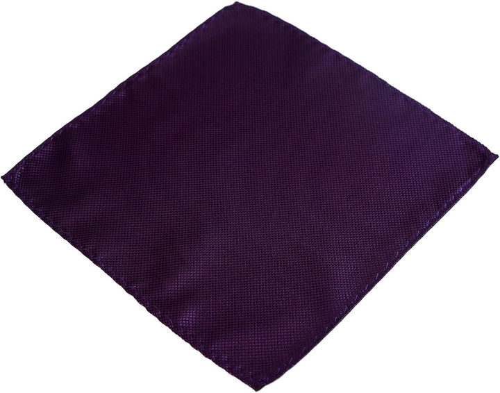 DonDon Herren Fliege und Einstecktuch gebunden und grössenverstellbar Aubergine, Aubergine