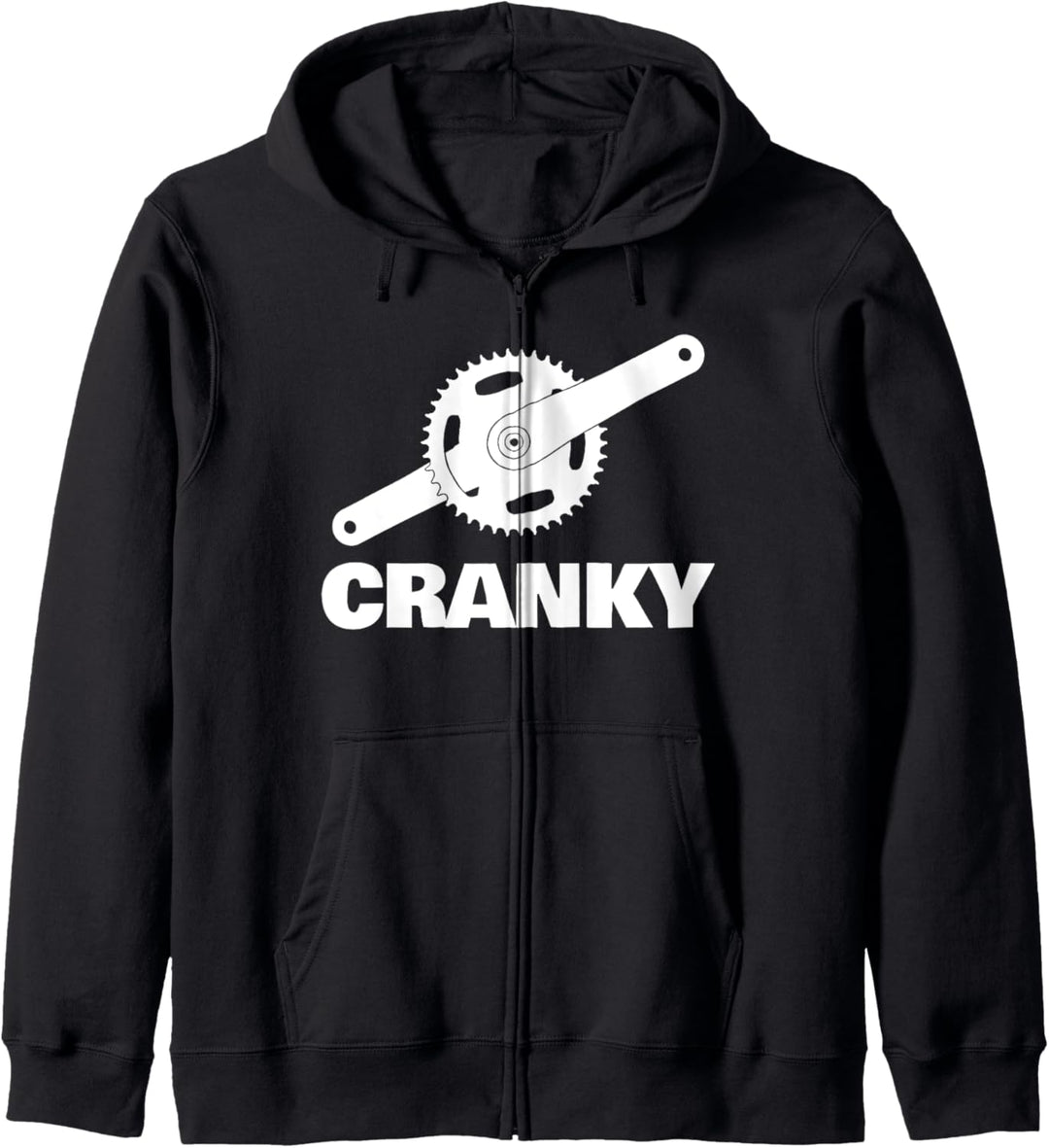 Cranky funny Bicycle Lover pun with Bicycle Crank Kapuzenjacke