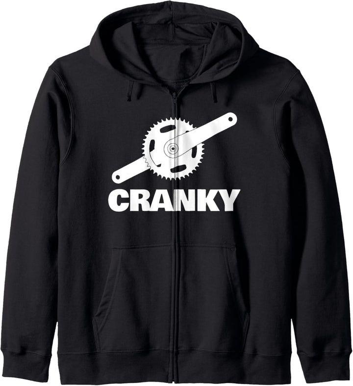 Cranky funny Bicycle Lover pun with Bicycle Crank Kapuzenjacke