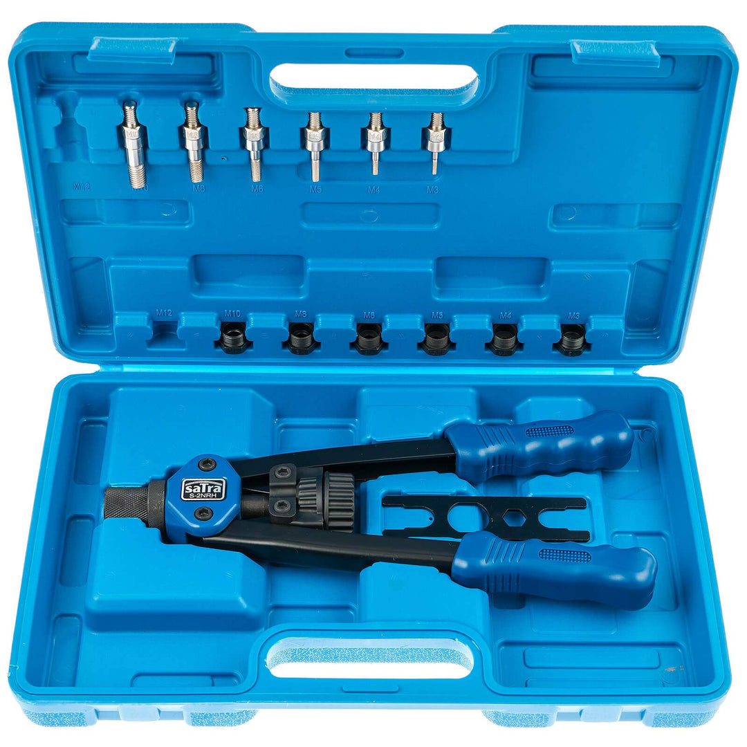 Satra S-2NRH Profi-Nietmutternzange M3 - M10, inkl. Kunststoffkoffer