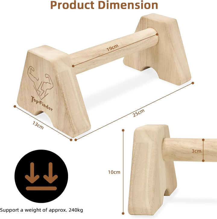 Liegestützgriffe Holz, Parallettes Calisthenics Handstand Griffe Stütze Push Up Bars Calestetic Equi