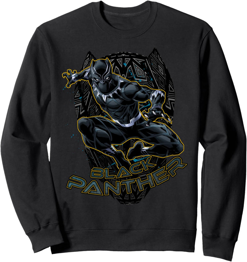 Marvel Black Panther Gold Trimmed Pounce Sweatshirt