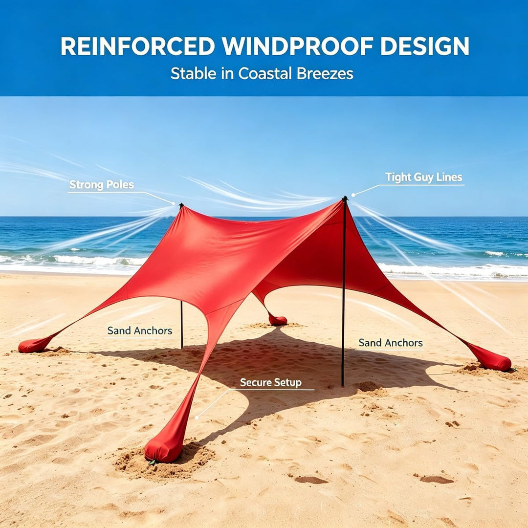 Strand Schatten Zelt Markise 4-5 Personen Strand Sonnencreme wasserdichte leichte Blockierung und el