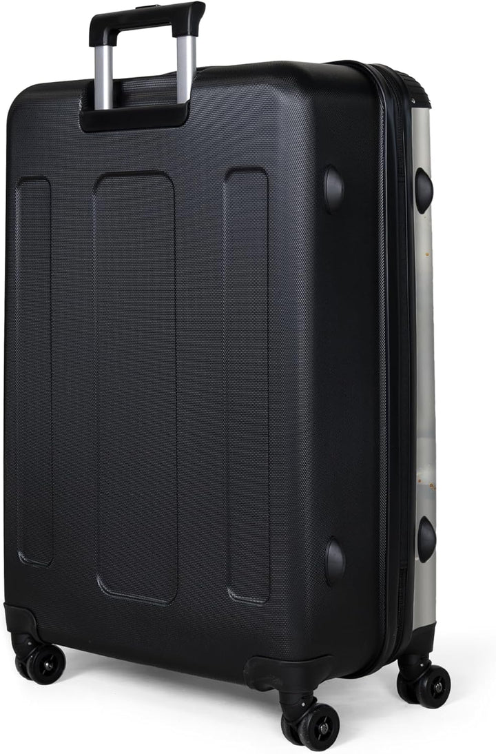 NoBoringSuitcases.com® Koffer XL Gross 77x51.5x28 cm Reisekoffer mit 4 Rollen Leicht Trolley Hartsch