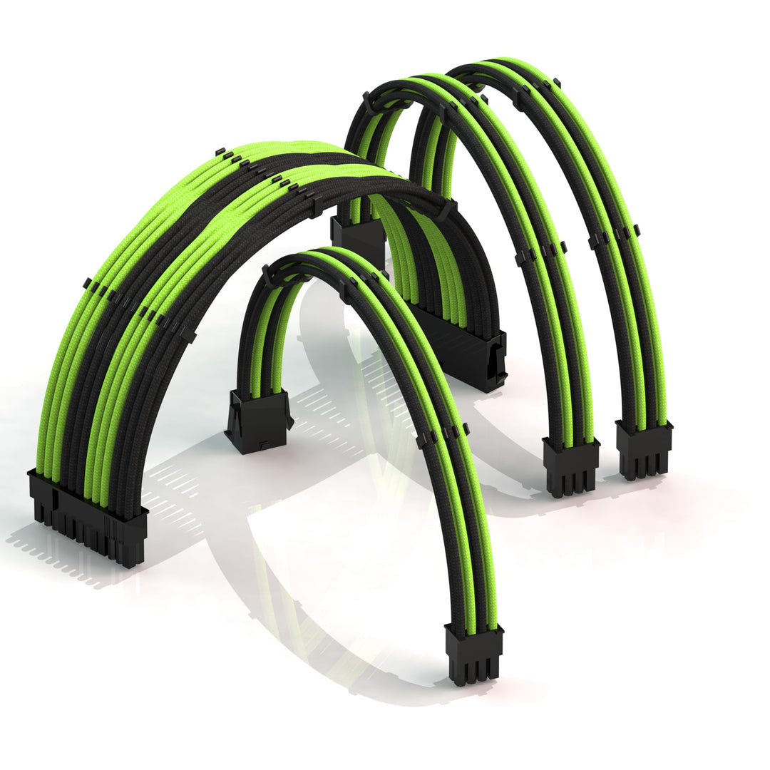 LINKUP - 50cm Superweiche und Flexible Netzteilkabel mit Verlängerungshülsen Custom Mod GPU PC Geflo