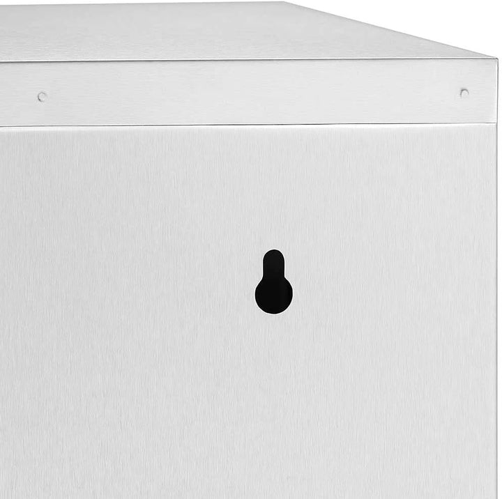 Bakaji Schrank für Medikamente, Erste-Hilfe-Schrank aus Edelstahl und satiniertem Glas, Farbe Silber