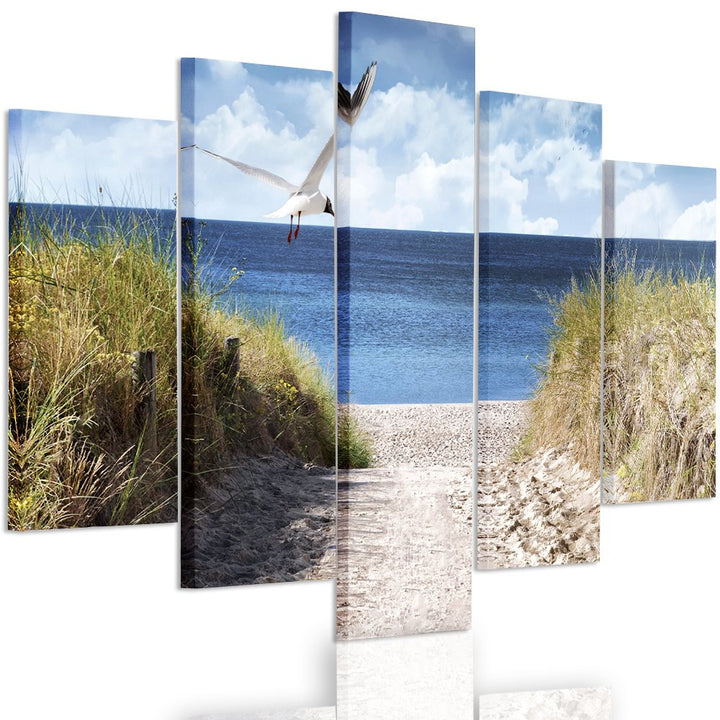 Feeby. Leinwandbild - 5 Teile - Bilder, Wand Bild, Wandbilder, Kunstdruck XXL, 5-Teilig, Typ A, 200x