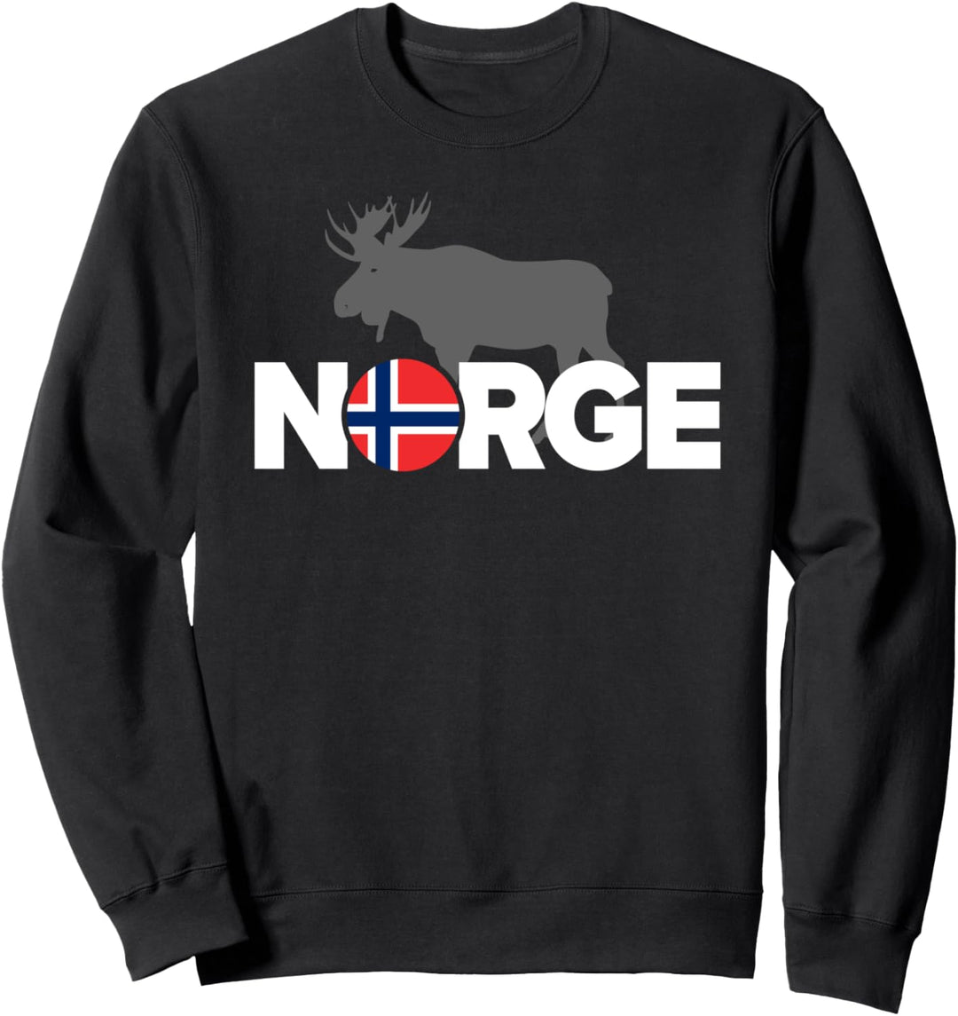 Elch mit Norwegen Flagge für Norge und Skandinavien Urlaub Sweatshirt