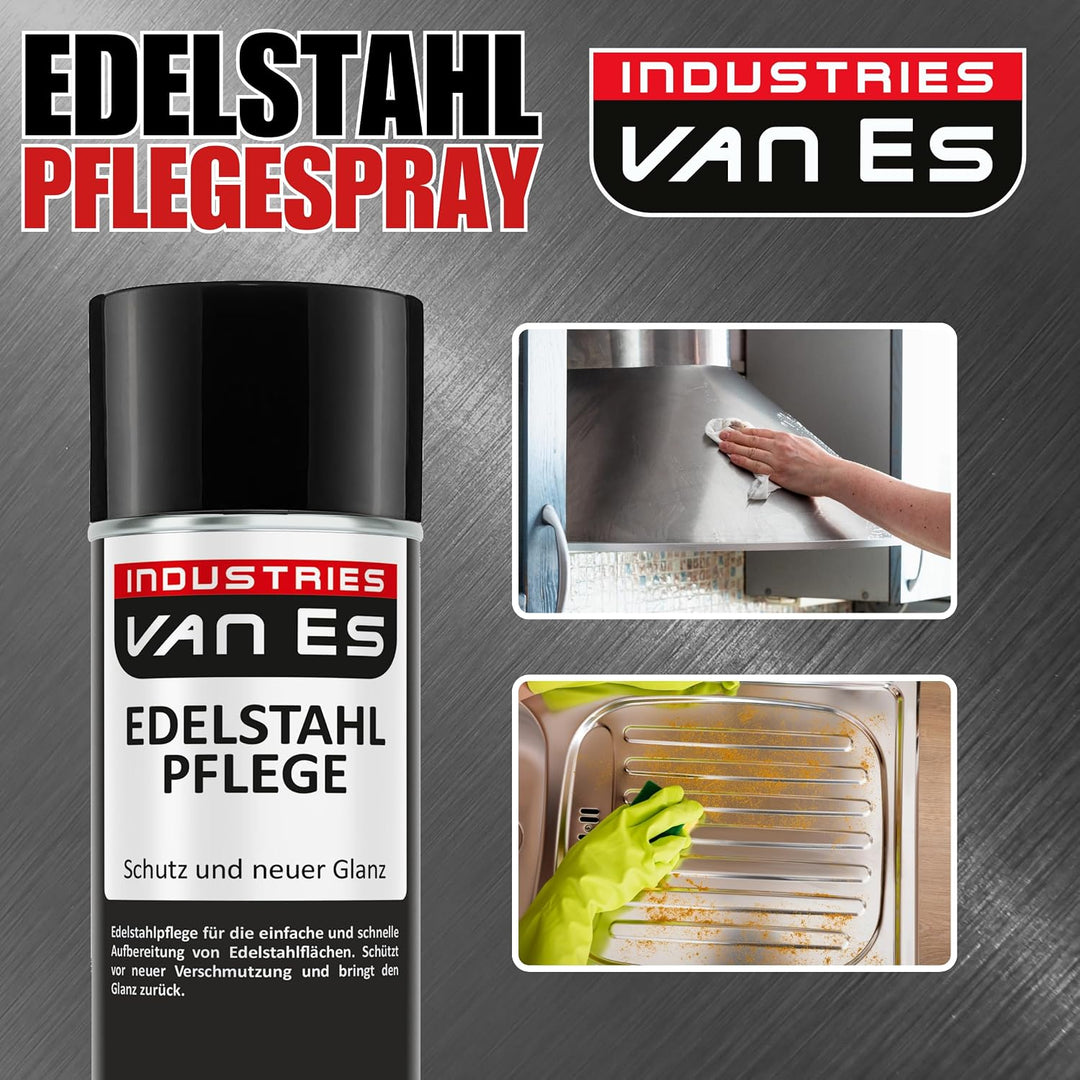 3x Edelstahlreiniger 400 ml Spray Reiniger Edelstahl VA Pflegespray Küche Gastromonie
