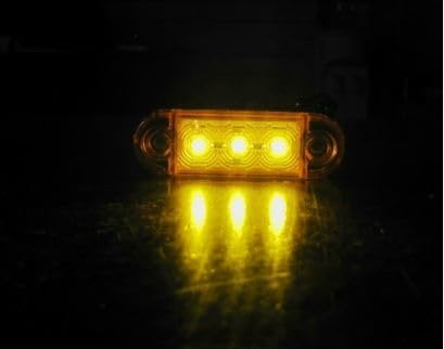 Formplas 30 Stücke LED Leuchten, Positionsleuchten LED, 3 SMD LED, Gelb, Rot, Weiss, Grösse: 65mm L