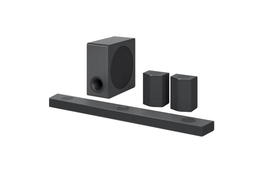 LG DS95QR Soundbar (810 Watt) mit kabellosem Subwoofer & MERIDIAN-Technologie (Dolby Atmos, HDMI, Bl