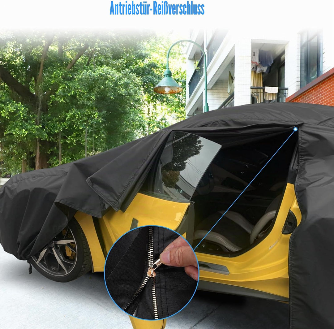 QUARKZMAN wasserdichte Autoabdeckung Outdoor Vollgarage für FIAT 500 2007-2022
