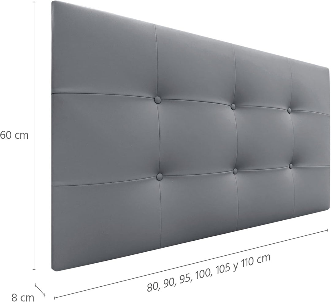 DHOME Kopfteil, gepolstertes Bett Kopfteil 8cm dick. Gepolstertes Kopfteil ACUALINE Stoff und Kunstl