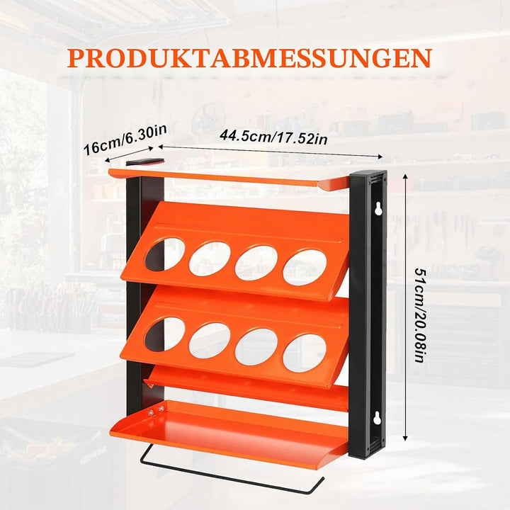 Dosenhalter 8 Stück Spraydosenhalter, Sprühdosenhalter für Garage Werkstatt, robuster Sprühdosen-Org