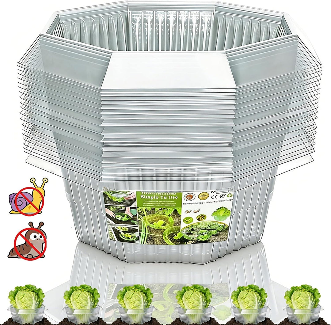 10 Stück Schneckenkragen,Schneckenschutz,Schneckenkragen aus Plastik,Schneckenschutzringe,Schneckenz