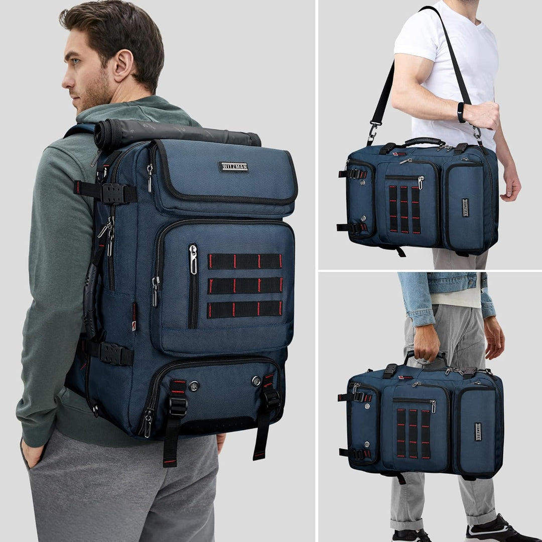 WITZMAN Reiserucksack Herren Gross Nylon Laptop Rucksack Fit 16 Zoll Reiserucksack Reisetasche mit S