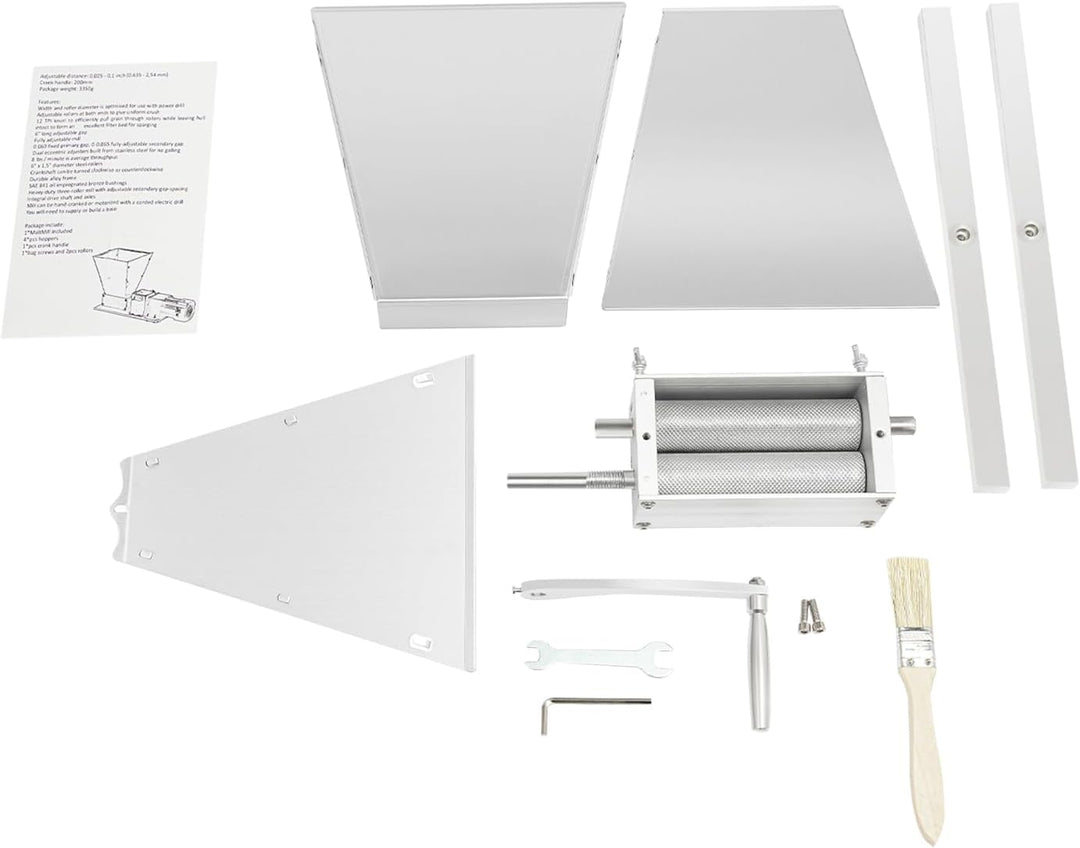 Manuelle Getreidemühle, 4L Getreidequetsche Gerstenmühle Edelstahl | Crusher Futtermühle Schrottmühl
