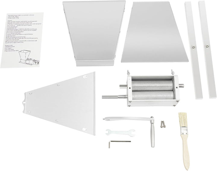 Manuelle Getreidemühle, 4L Getreidequetsche Gerstenmühle Edelstahl | Crusher Futtermühle Schrottmühl