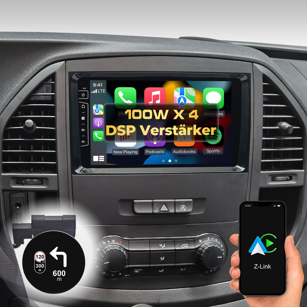 DYNAVIN Android Autoradio Navi für Mercedes Sprinter Vito Viano A Klasse: 9 Zoll OEM Radio mit Wirel