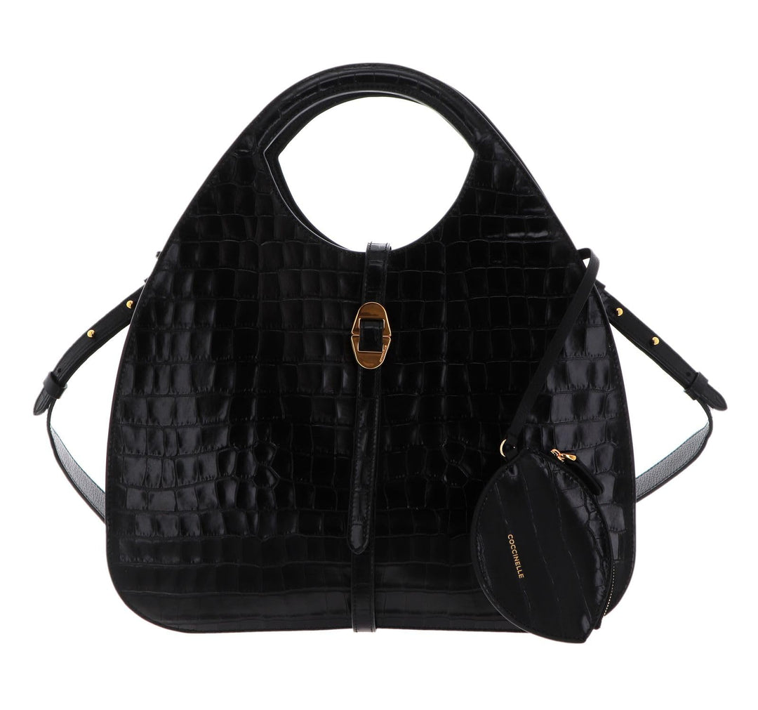 Coccinelle Cosima Croco Handbag Noir/Noir