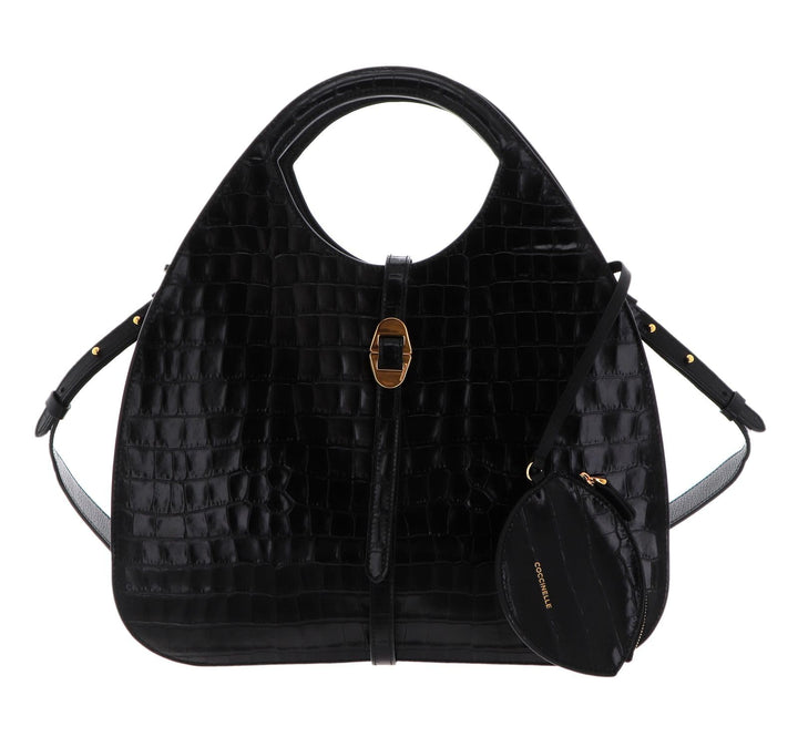 Coccinelle Cosima Croco Handbag Noir/Noir