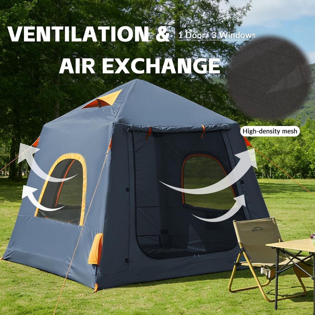 Inflatable Camping Tent, with Manual air Pump, Easy to Set up, Outdoor Inflatable Tent, can accommod