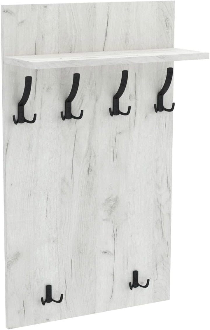 AKKE 100x60 | MAXI Garderobenpaneel Wandgarderobe Garderobe Wandpaneel Kleiderstange SCHWARZ | WHITE