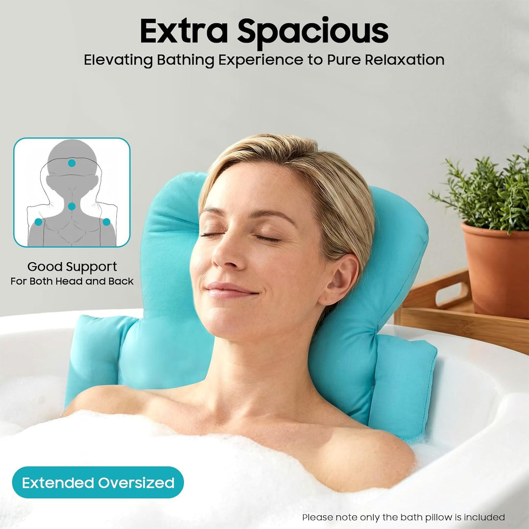 Badewannenkissen mit Saugnäpfen für Indoor Badewannen Badezimmer Gebrauch | Einfache Reinigung &amp; Auf