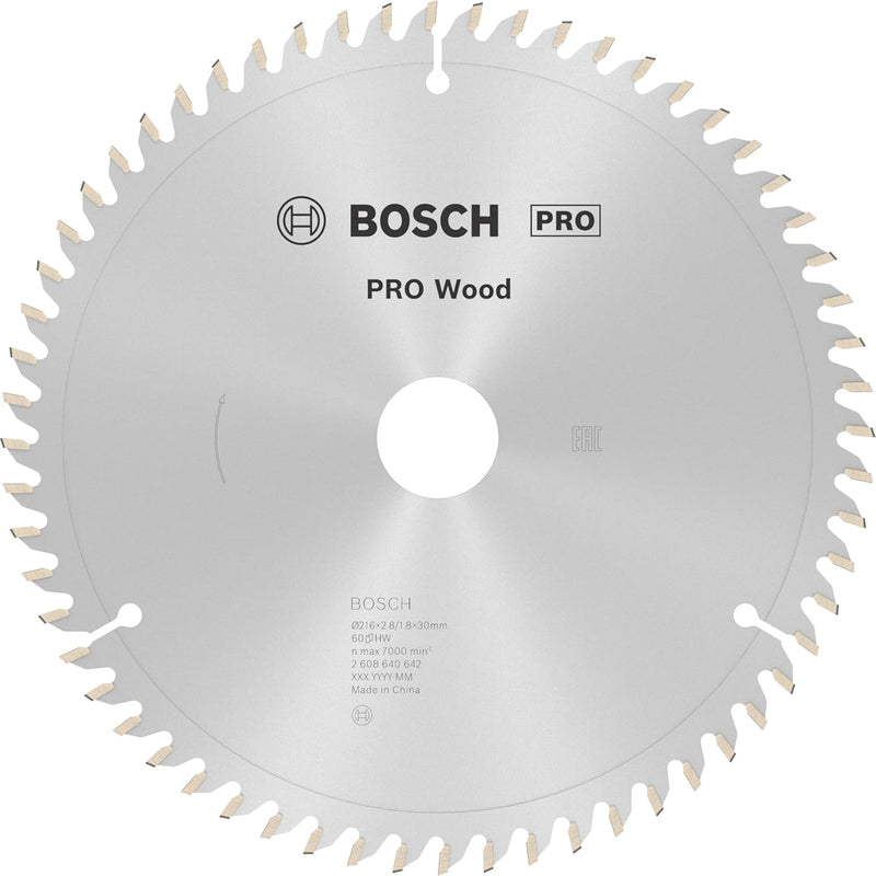 Bosch Accessories Bosch Professional 1x Kreissägeblatt Optiline Wood (Sägeblatt für Holz, Ø 216 x 30